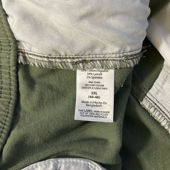 George Big Men Pull On Above the Knee Cargo Size 2XL (44-46) Green Artichoke NWT - Picture 9 of 10